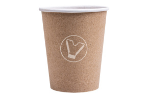 Стакан бумажный, 250 мл, крафт, для горячих напитков