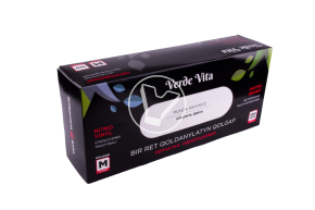 Перчатки смотровые, Нитро-Винил, неопудренные, ЧЕРНЫЕ, размер М Verde Vita