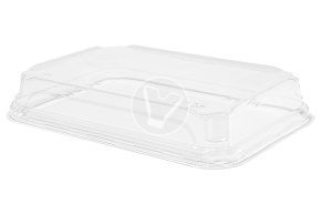 Крышка ПЭТ к контейнеру Pratico, 185*129*24мм 