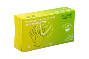 Перчатки виниловые Wally plastic, M 