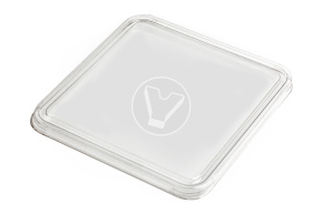 Крышка к квадратной креманке 350мл, прозрачная 