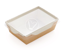 Салатник Eco OpSalad 500 мл.с крышкой, GEOBOX-500 крафт