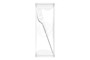 Набор 1/1 Вилка столовая Эконом в инд. упаковке, белая