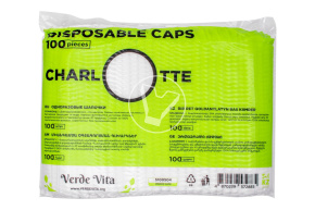 Шапочка-берет Шарлота,белая 21см  Verde Vita(100 шт/уп)
