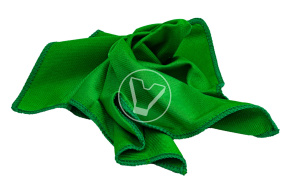 Салфетка для стекол из микрофибры 35*35, 265 гсм (зеленая)