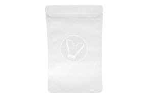 Пакет металлизированный  дой-пак с замком зип-лок, 135*225мм (45+45), 140мкм белый, матовый