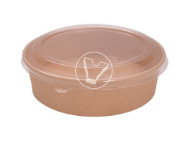 Упаковка для салатов 900 мл, Pure kraft, без крышки