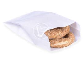 Пакет бумажный, 140*60*250 мм, белый с плоским дном