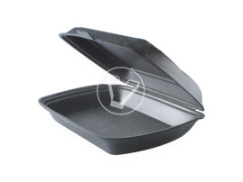 Ланч-бокс 247х208х63 мм, без секций, чёрный, ВПС (130 шт/пак)