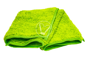 Салфетка из микрофибры с длинным ворсом 30*30, 320 гсм, Терри (салатовая)