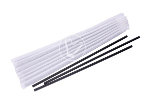 Трубочки без гофроизгиба, черный, в инд.упаковке 500шт. d- 5 мм, → 240мм