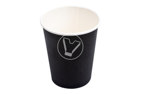 Стакан бумажный, 250 мл, черный