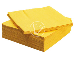 Салфетки бумажные, 1 слой, 33*33 см, 300 л./упак., желтые