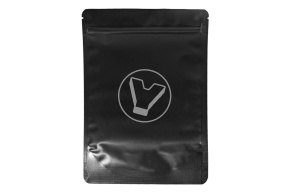 Пакет металлизированный  дой-пак с замком зип-лок, 160*250мм (45+45), 140мкм черный, матовый