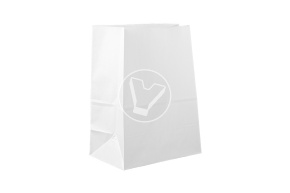 Пакет бумажный, с прямым дном, 260*150*340 мм, белый