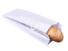 Пакет бумажный, 100*60*300 мм, белый, с плоским дном