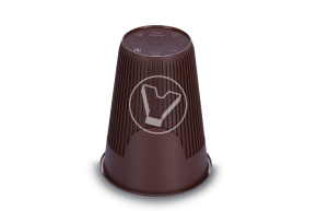 Стакан 250 мл., рифленный для горячего, коричневый ПП