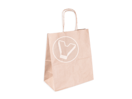 Пакет бумажный, 320*200*370 мм, крафт, с крученой ручкой