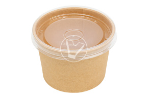 Пластиковая крышка 90 мм ПП для бумажных супниц EcoSoup 250/ 360 мл  Verde Vita