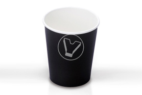 Стакан 250 мл, бумажный, для горячих напитков, черный Verde Vita