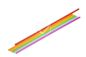 Трубочки без гофроизгиба, Разноцветные,  500шт. d- 5 мм, → 240мм (ПР, Yan`s)