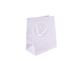 Пакет бумажный, 260*150*340 мм, белый, с прямым дном
