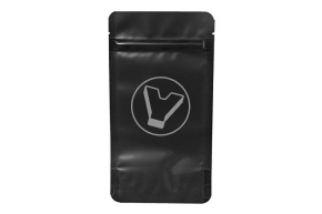 Пакет металлизированный  дой-пак с замком зип-лок, 105*195мм (35+35), 140мкм черный, матовый