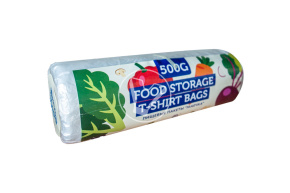 Маечка с ручкой, прозрачная в рулоне, 25*45 см/500 г 