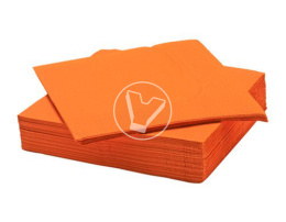 Салфетки бумажные, 24х24 см, 1 слой, 400 л., оранжевые