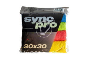 Салфетка из микрофибры  "Универсальная" 30*30 см SyncPro (4 цвета.,шт/уп)