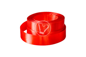 Лента атласная КРАСНАЯ, 2,5СМ*25мм