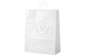 Пакет бумажный, с крученой ручкой, 350*150*450 мм, белый