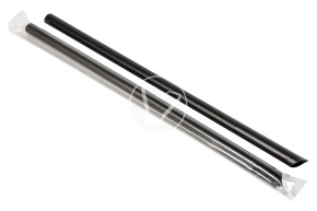 Трубочки без гофроизгиба, черные, в инд. полиэтиленовой упаковке d- 8 мм,- 23см