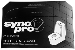 Бумага для крышки унитаза (Sync) 250 шт.