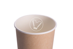 Стакан 350 мл. двухслойный для горячего, крафт 