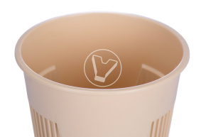 Стакан 250мл., рифленный для горячего,крафт ПП