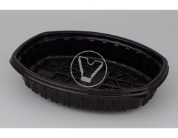 Дно к контейнер под курицу СпК-258, черный 252х202х48