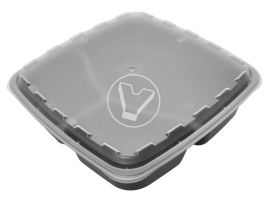 Контейнер 1400 мл с крышкой, 3 секционный