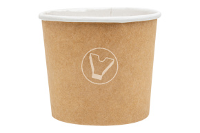 Стакан бумажный для мороженого, 220 мл, крафт