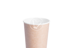 Стакан 400 мл. двухслойный для горячего, крафт