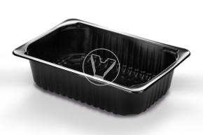 Лоток под запайку (210*148*55)  черный, ПП