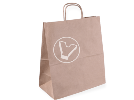 Пакет бумажный, 350*150*450 мм, крафт, с крученой ручкой