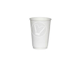 Стакан бумажный, 350 мл, d-90, белый, для горячих напитков, 2 слойный