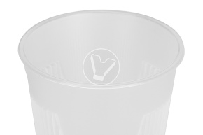 Стакан 350мл., рифленный для горячего,прозрачный ПП