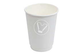 Стакан бумажный, 350 мл, d-90, белый, для горячих напитков, 2 слойный