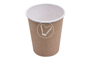 Стакан бумажный, 250 мл, крафт, для горячих напитков