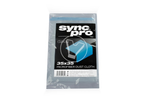 Салфетка голубая из микрофибры 35*35 см Sync Pro 