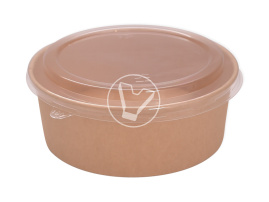 Упаковка для салатов 1300 мл, Pure kraft, без крышки