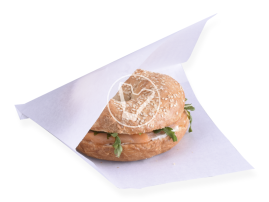 Пакет бумажный, 110*50*610 мм, белый, с плоским дном 