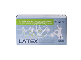 Перчатки латексные, смотровые, неопудренные (Linger), размер S